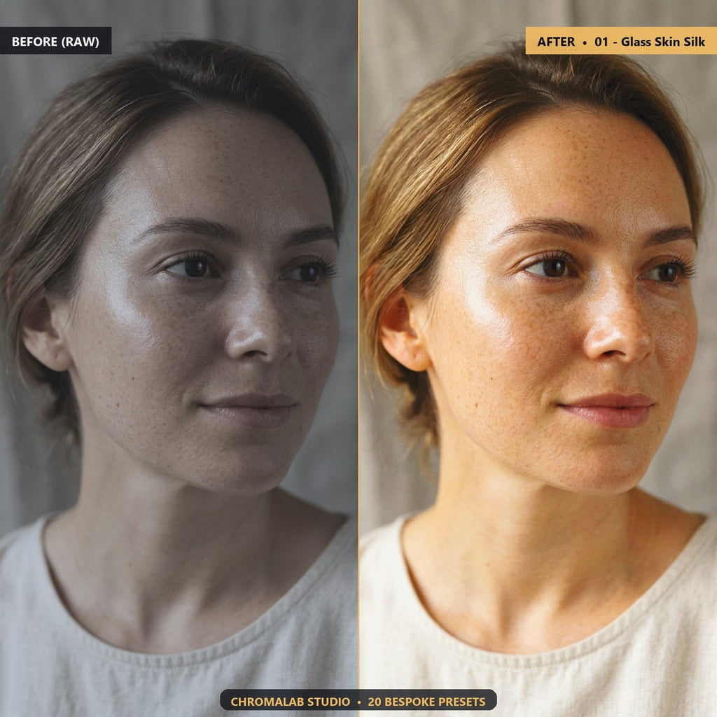 Clean Girl Dewy Skin - Before & After Split