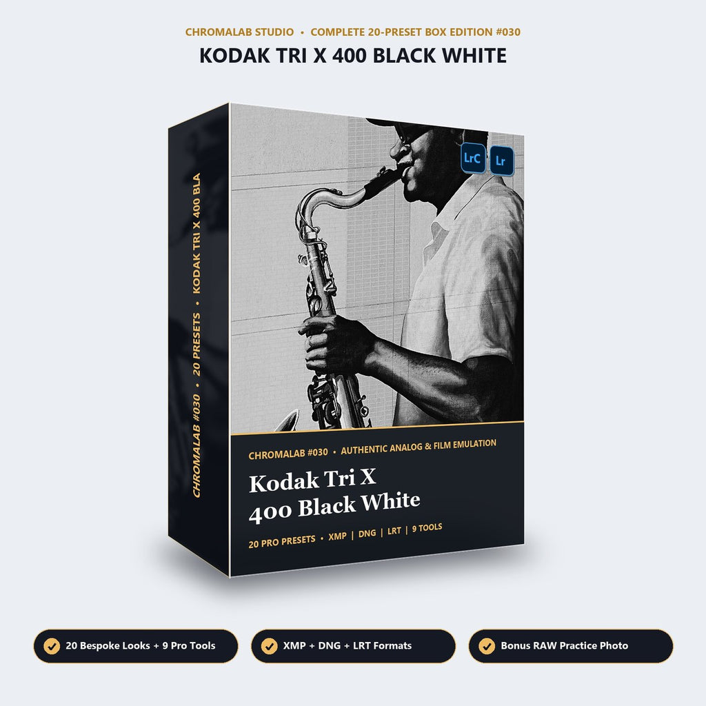 Kodak Tri X 400 Black White - 3D Software Box