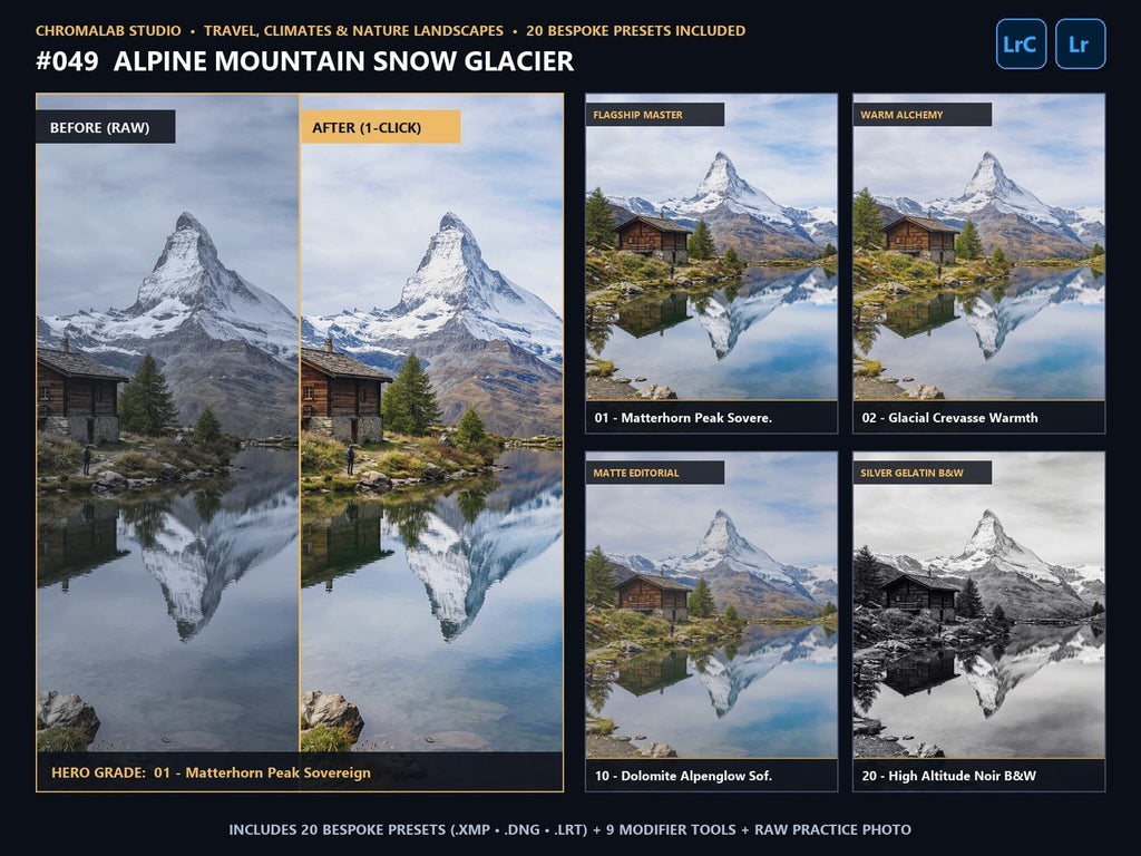 Alpine Landscape 20-Preset Lookbook Sample