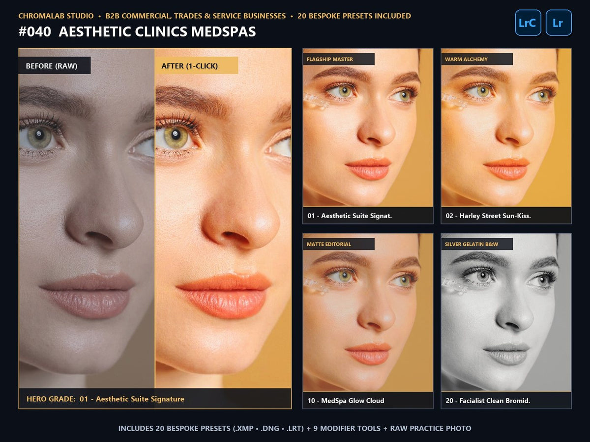 Aesthetic Clinics MedSpas - 20-Preset Lookbook & Before/After