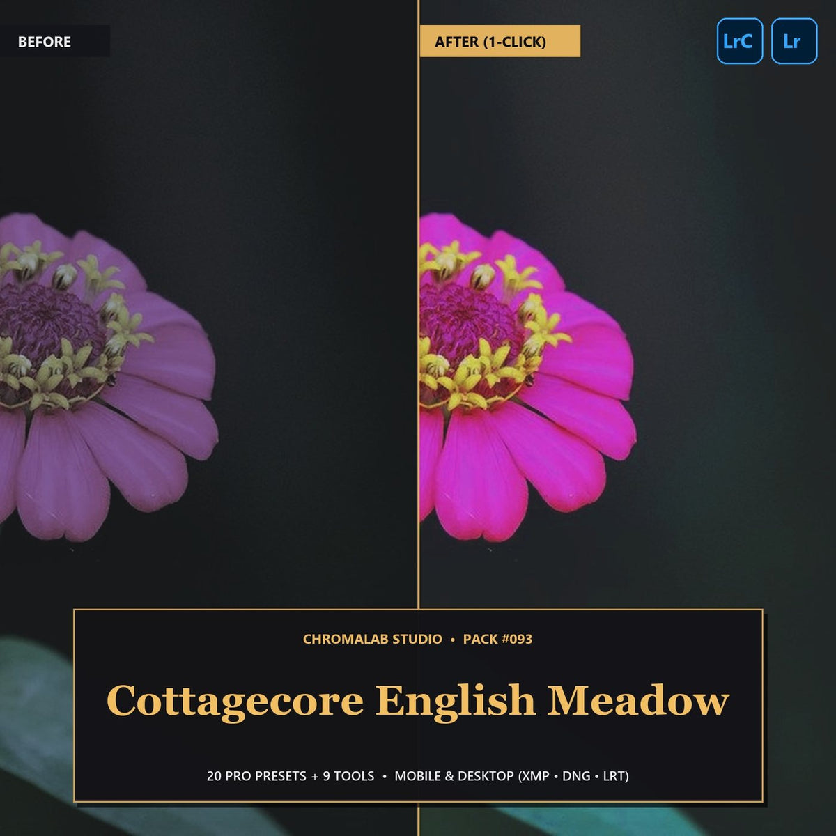 Cottagecore English Meadow — 20 Lightroom Presets (Mobile & Desktop) - Cover