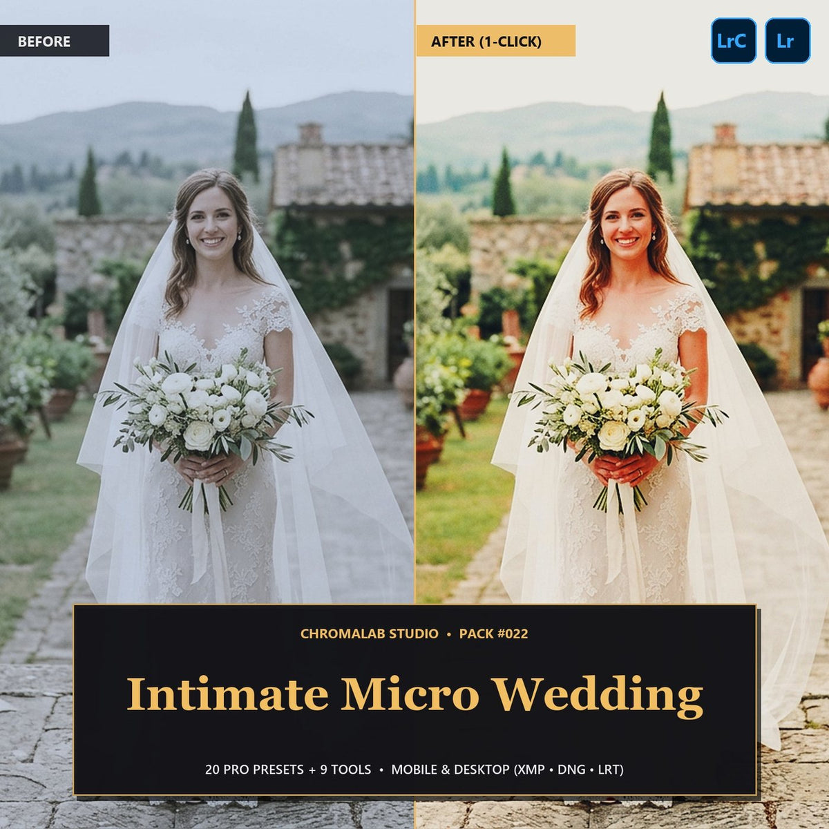 Intimate Micro Wedding — 20 Lightroom Presets (Mobile & Desktop) - Cover