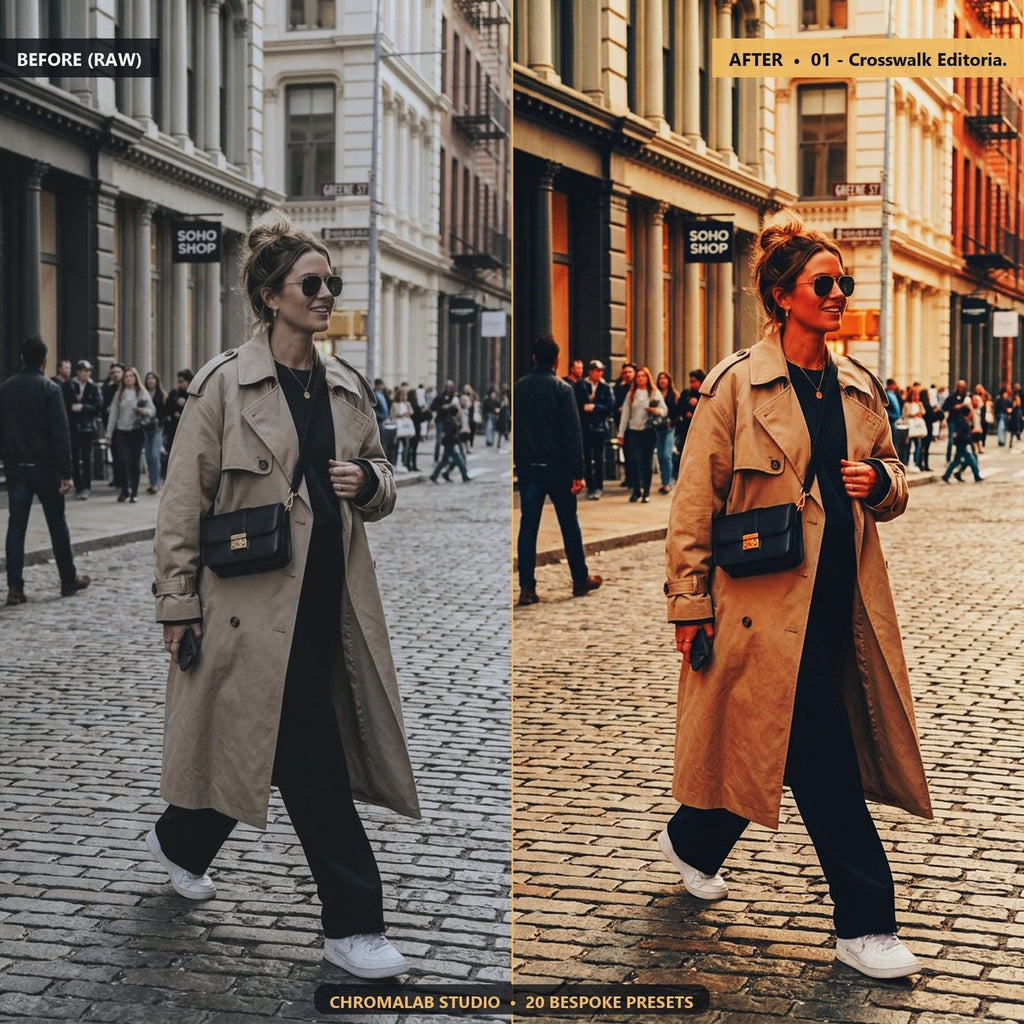 Editorial Street Style - Before & After Split