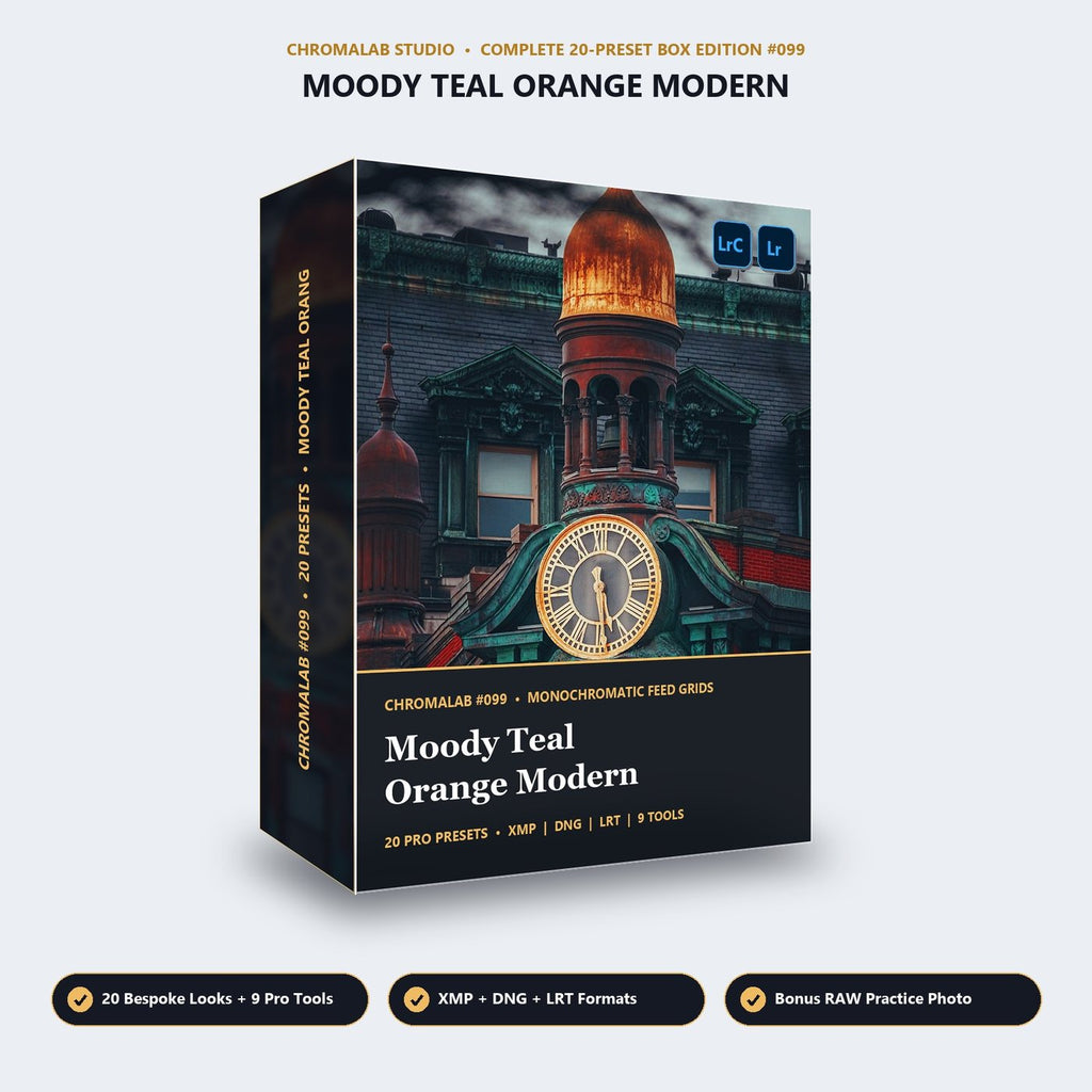 Moody Teal Orange Modern - 3D Software Box