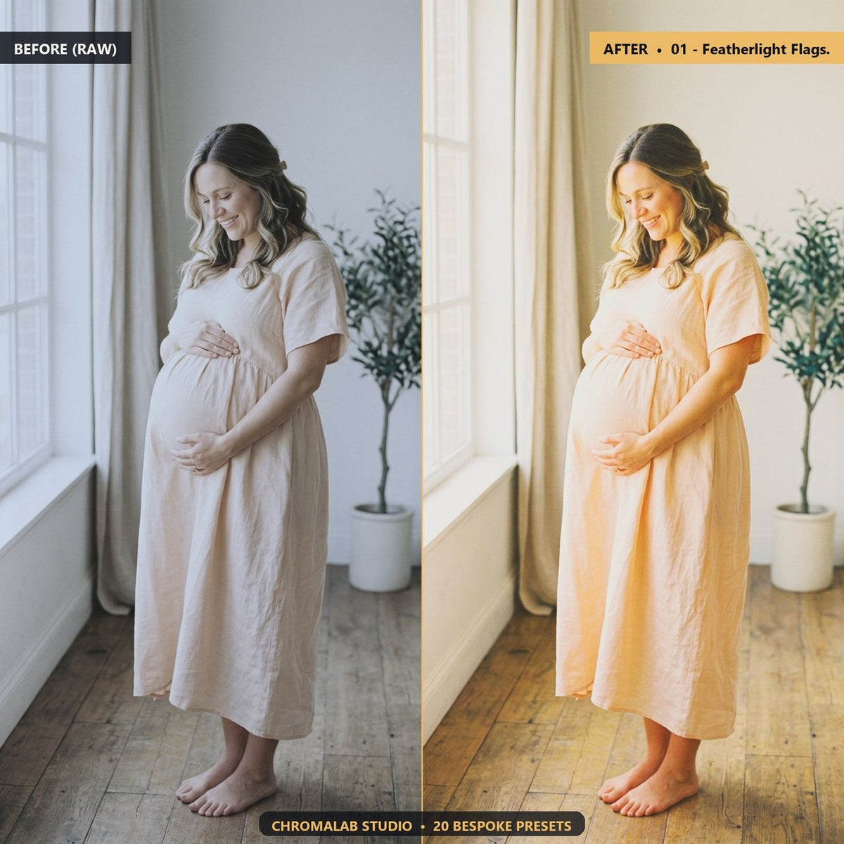 Maternity Soft Glow - Before & After Split