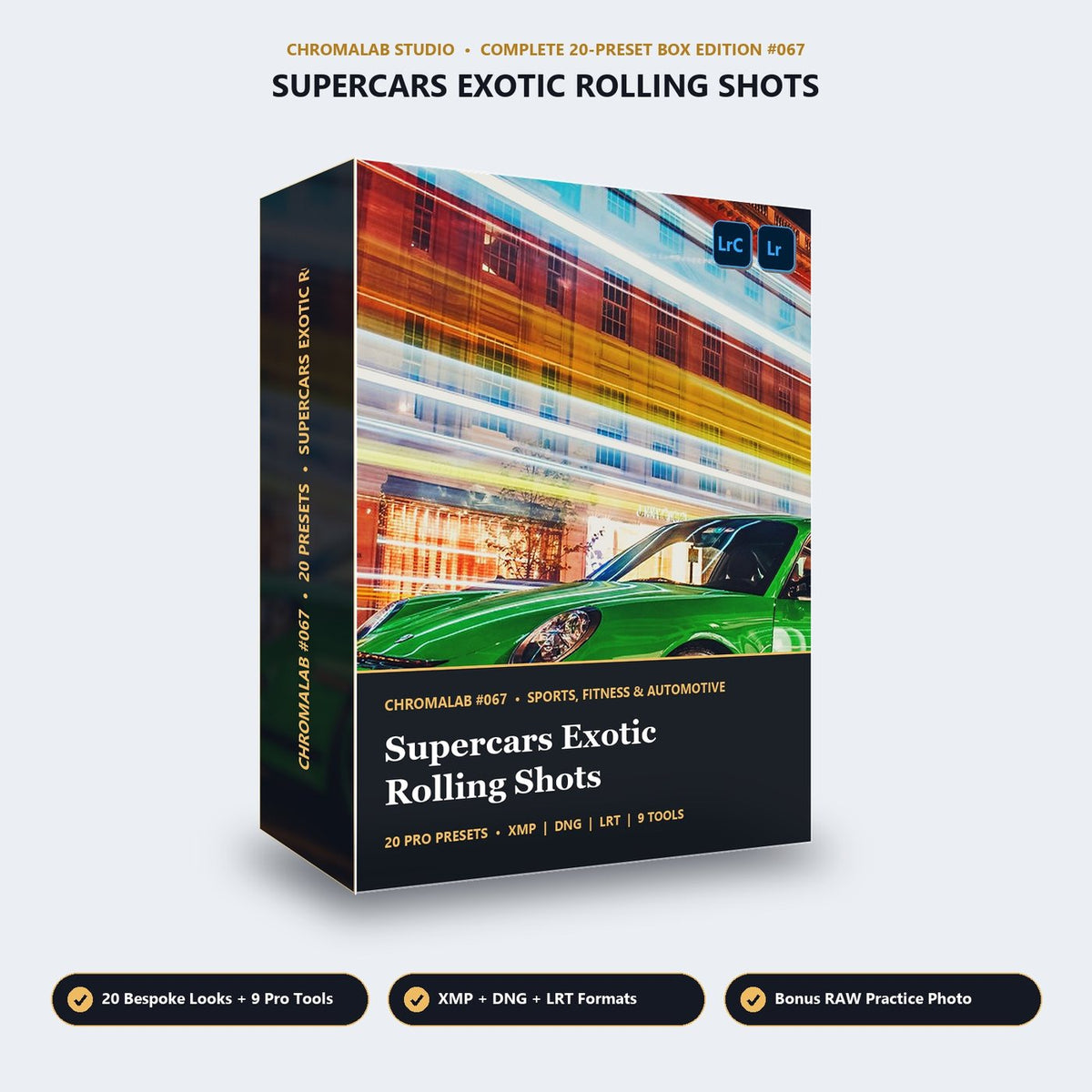 Supercars Exotic Rolling Shots - 3D Software Box