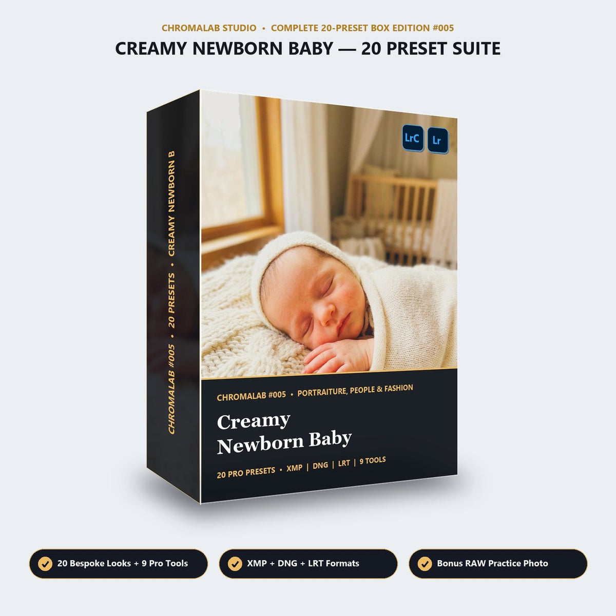Creamy Newborn Baby - 3D Software Box