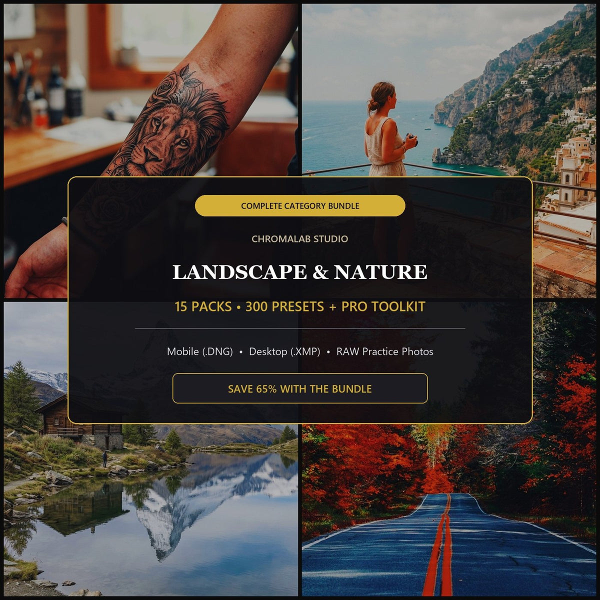 Landscape & Nature Master Bundle — 15 Packs (300 Lightroom Presets)