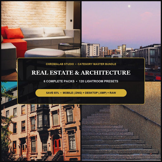 Real Estate, Interiors & Architecture Master Bundle — 6 Packs (120 Lightroom Presets)