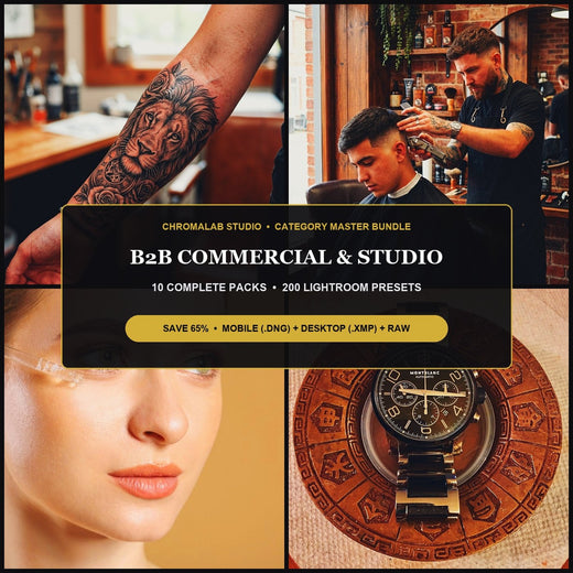 B2B Commercial, Branding & Studio Master Bundle — 10 Packs (200 Lightroom Presets)