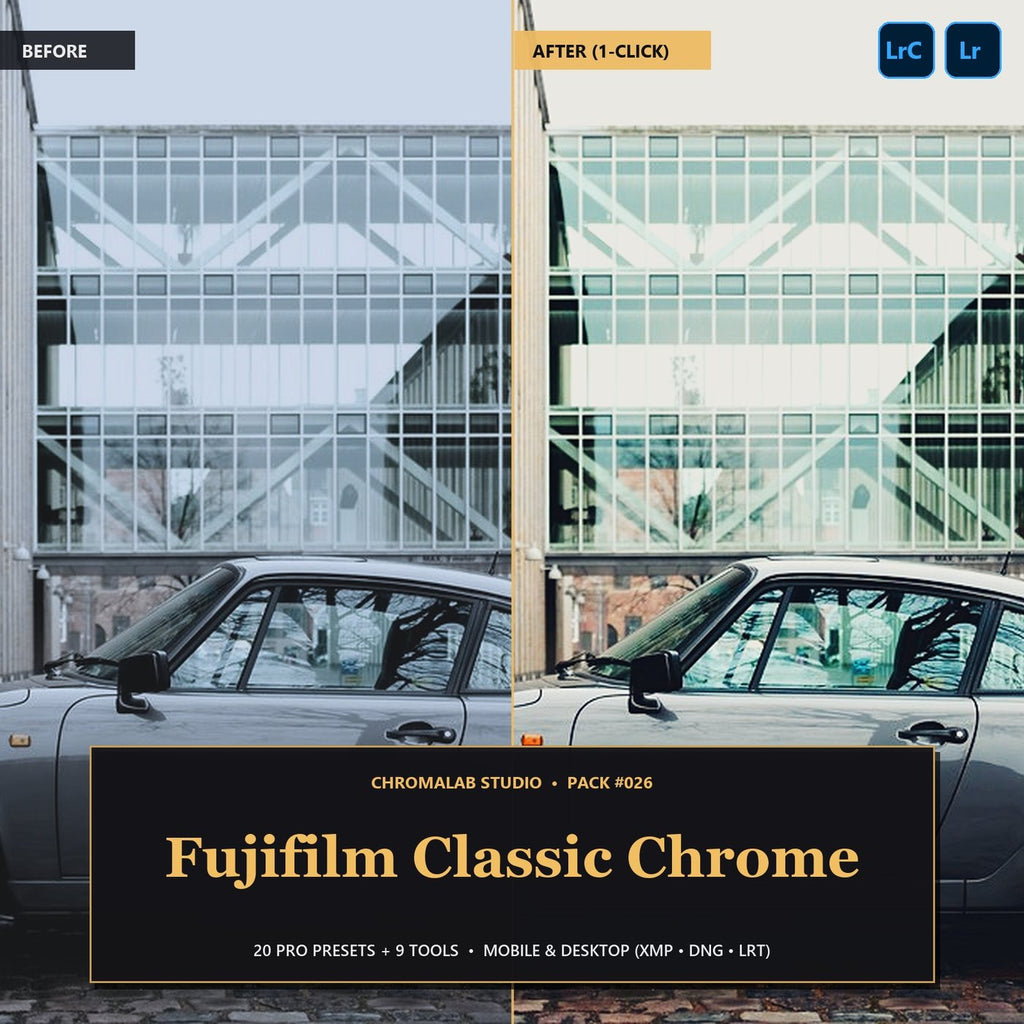 Fujifilm Classic Chrome — 20 Lightroom Presets (Mobile & Desktop) - Cover