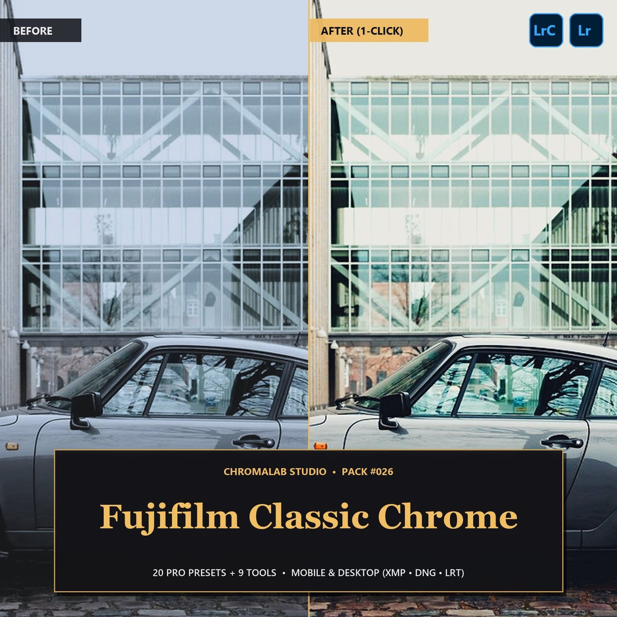 Fujifilm Classic Chrome — 20 Lightroom Presets (Mobile & Desktop) - Cover