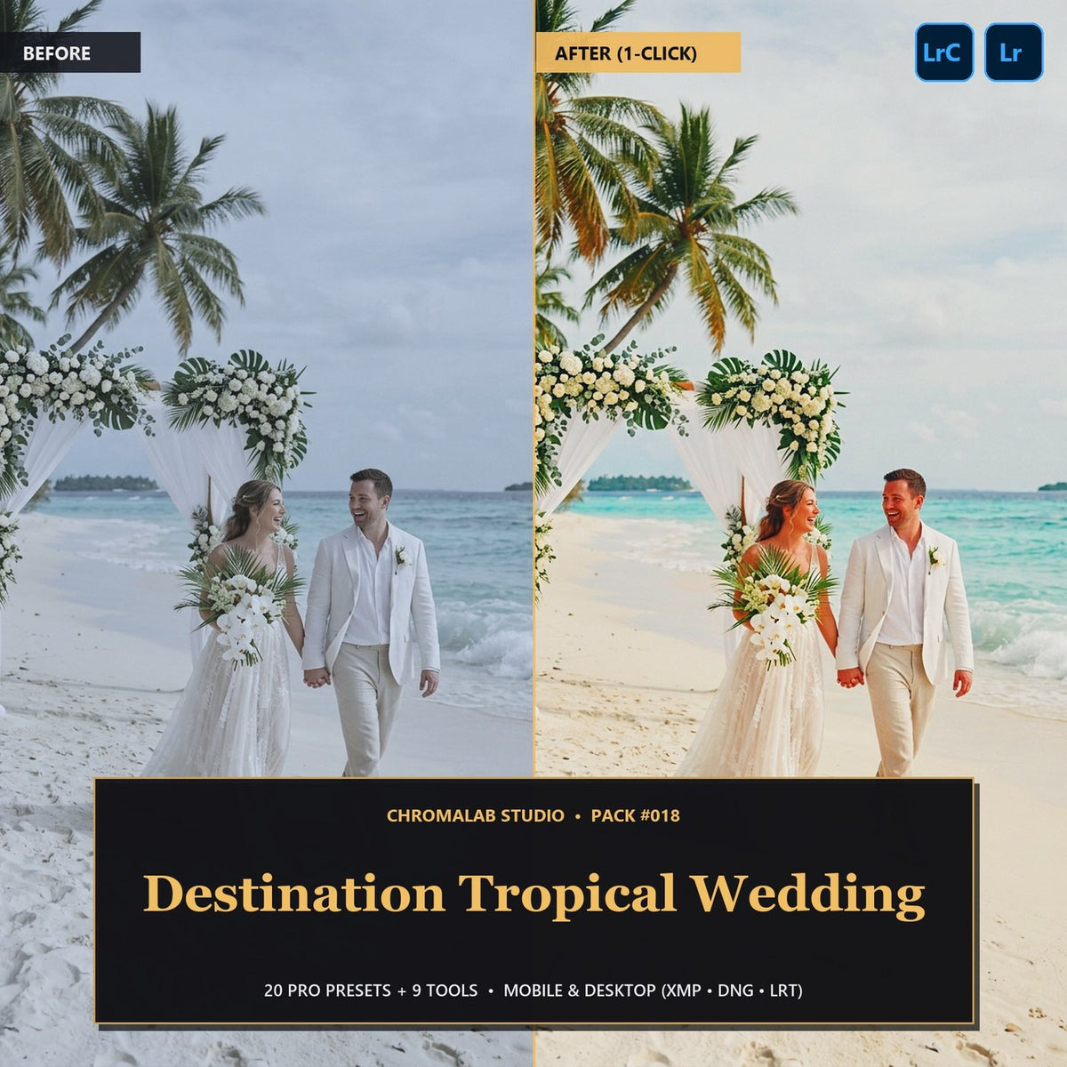 Destination Tropical Wedding — 20 Lightroom Presets (Mobile & Desktop) - Cover