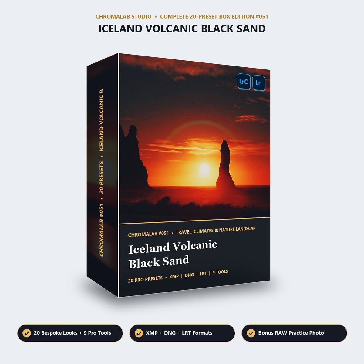 Iceland Volcanic Black Sand - 3D Software Box