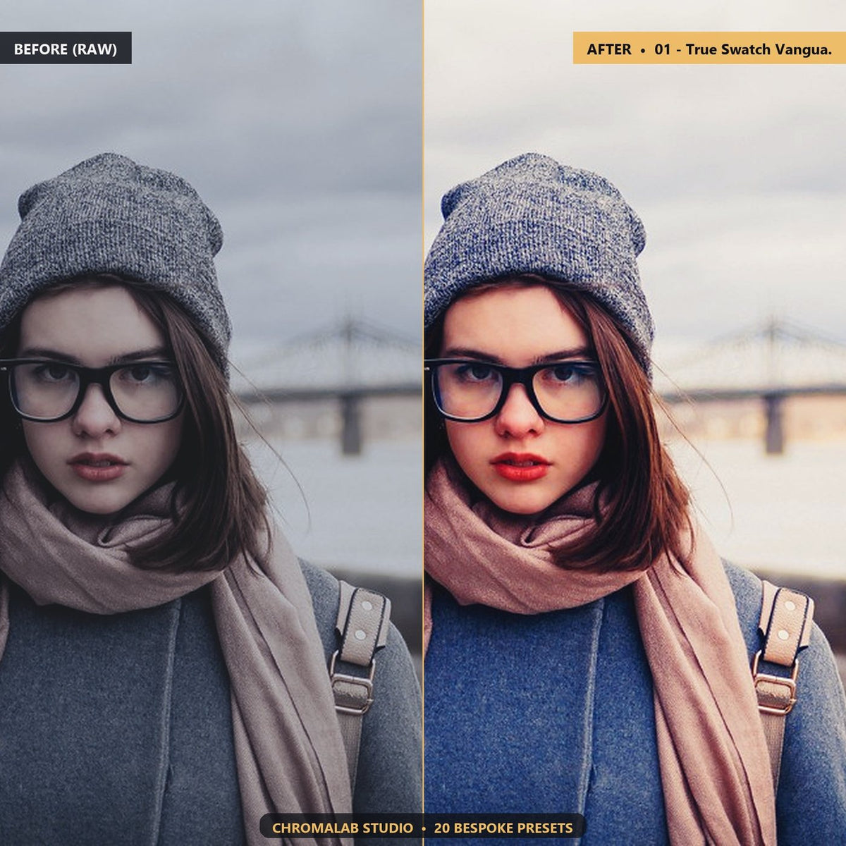 E Commerce Flat Lays Apparel - Before & After Split