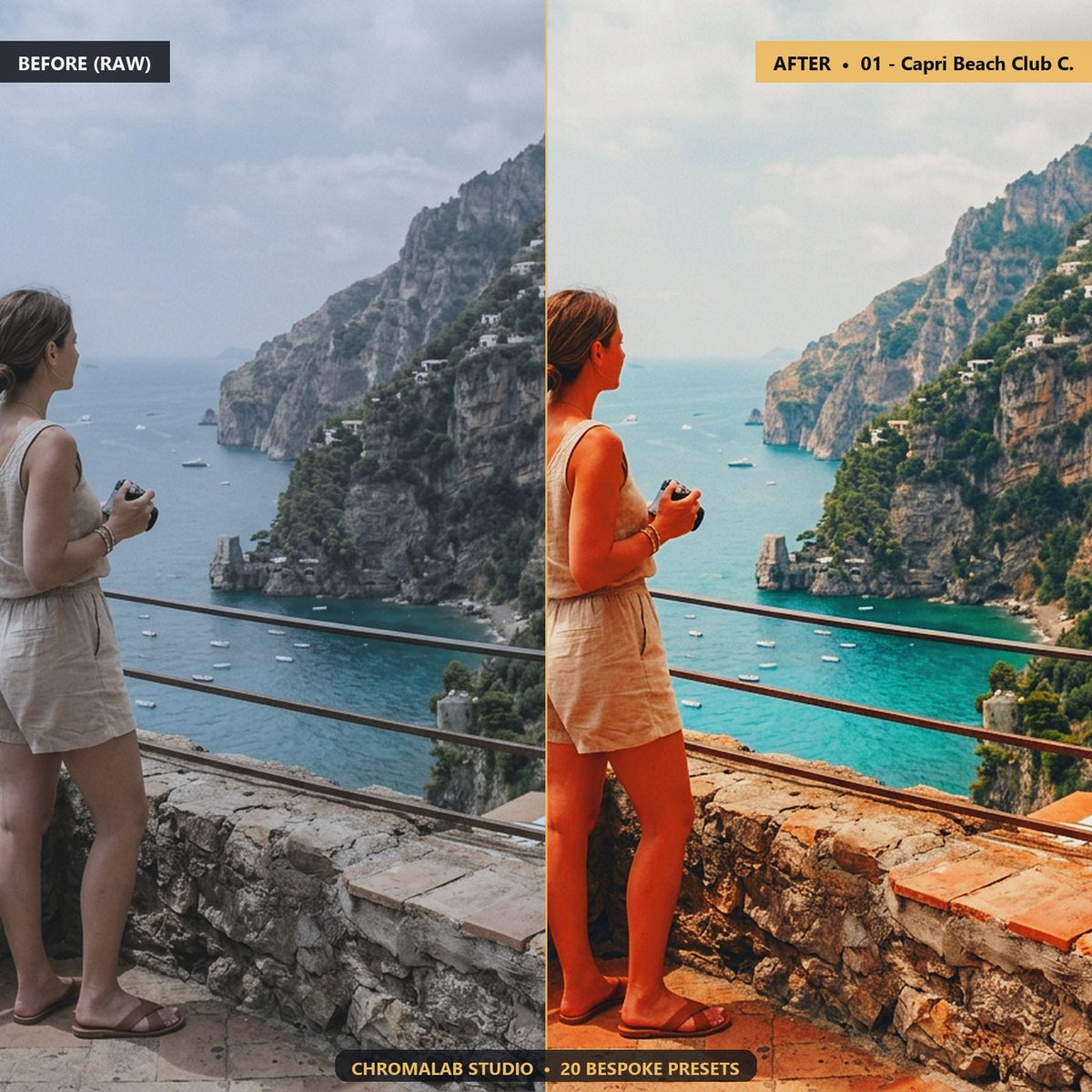 Mediterranean Amalfi Summer - Before & After Split