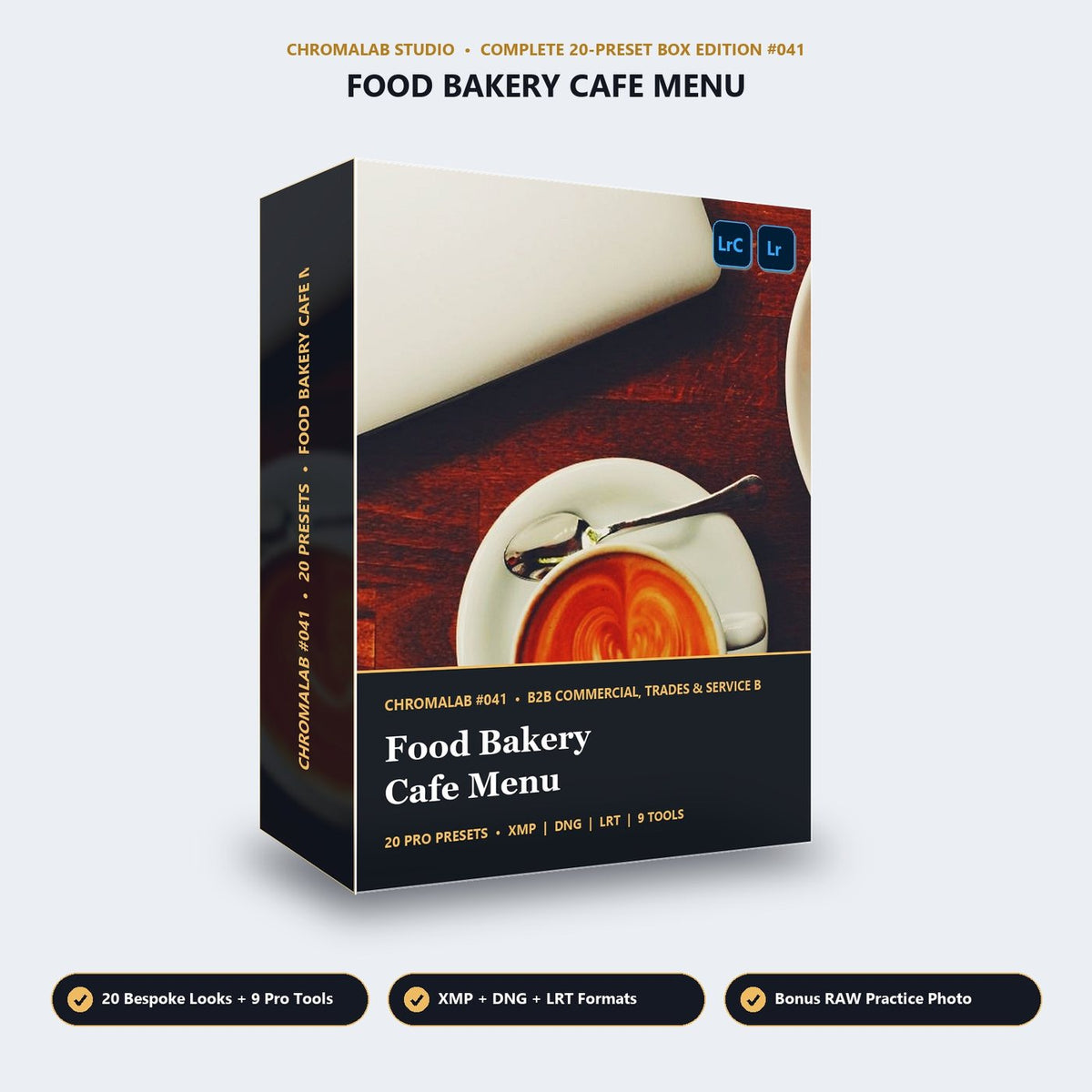 Food Bakery Cafe Menu - 3D Software Box