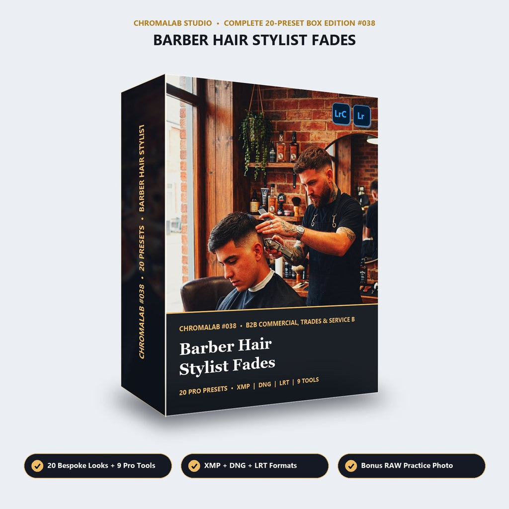Barber Hair Stylist Fades - 3D Software Box