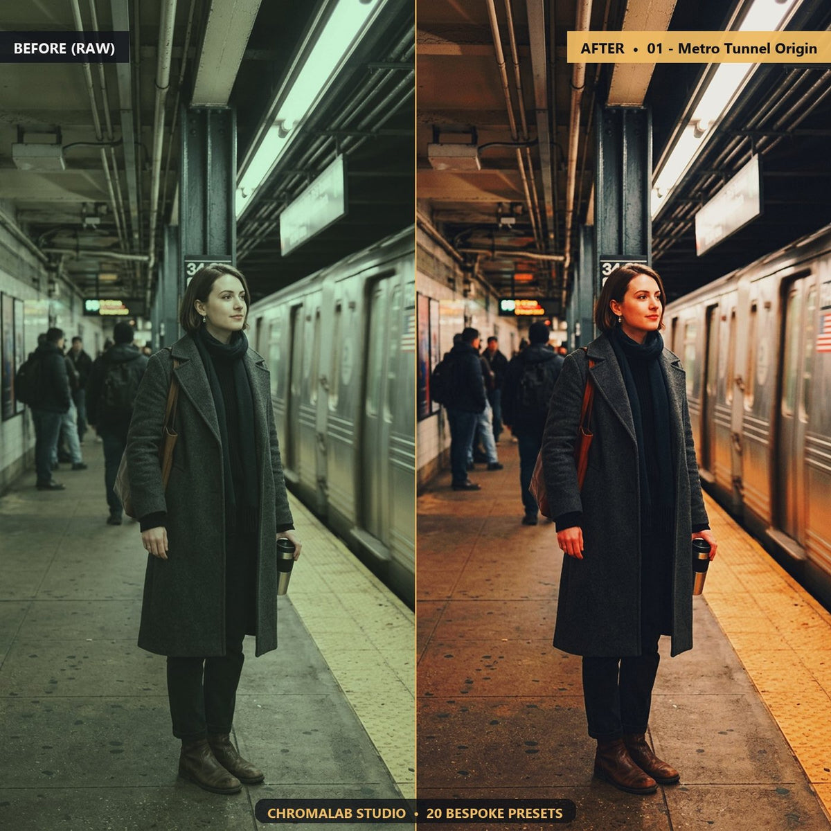 Underground Subway Transit - Before & After Split
