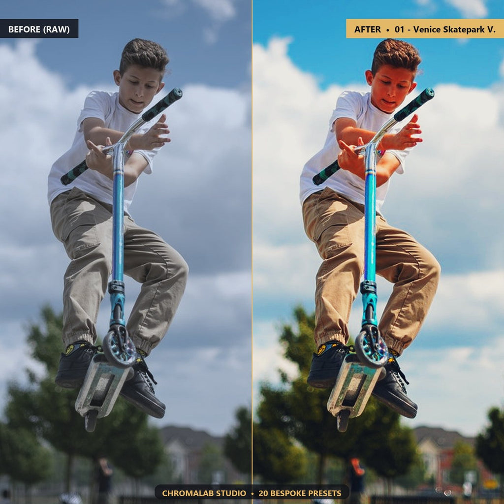 Skate Park Urban Concrete - Before & After Split