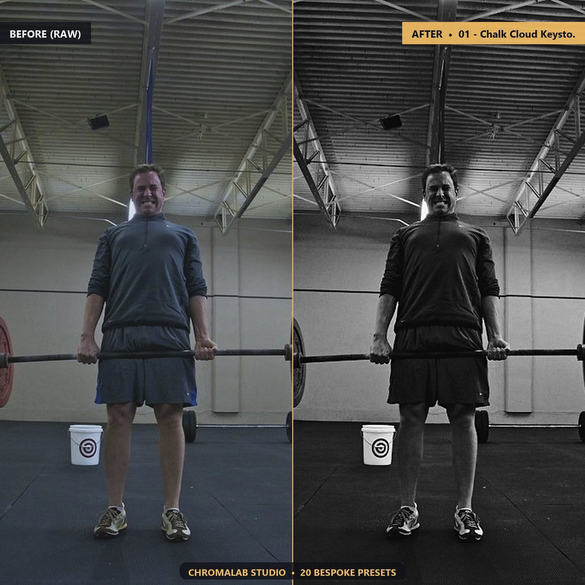 CrossFit Powerlifting Iron - Before & After Split