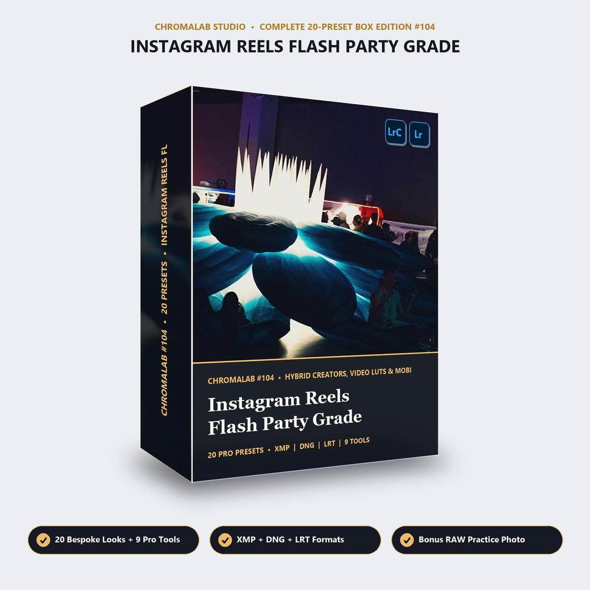 Instagram Reels Flash Party Grade - 3D Software Box