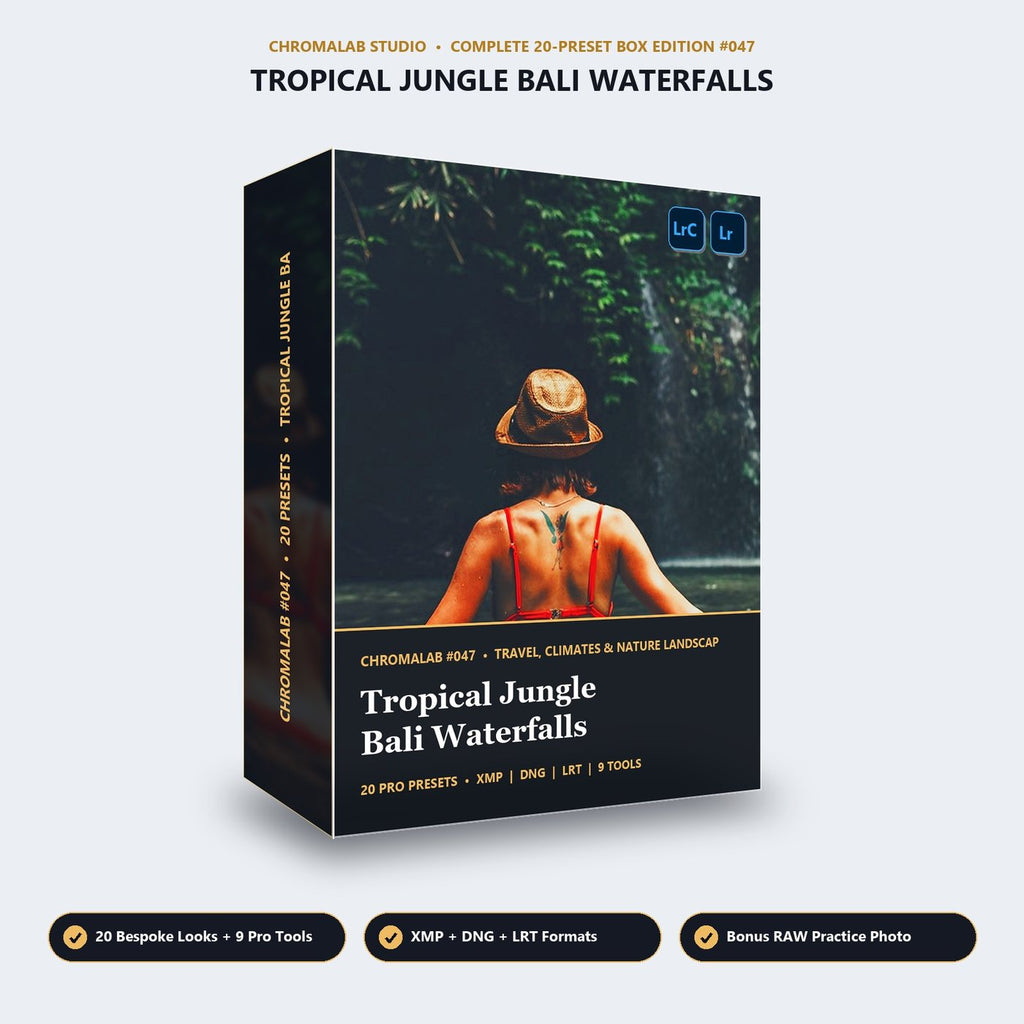 Tropical Jungle Bali Waterfalls - 3D Software Box