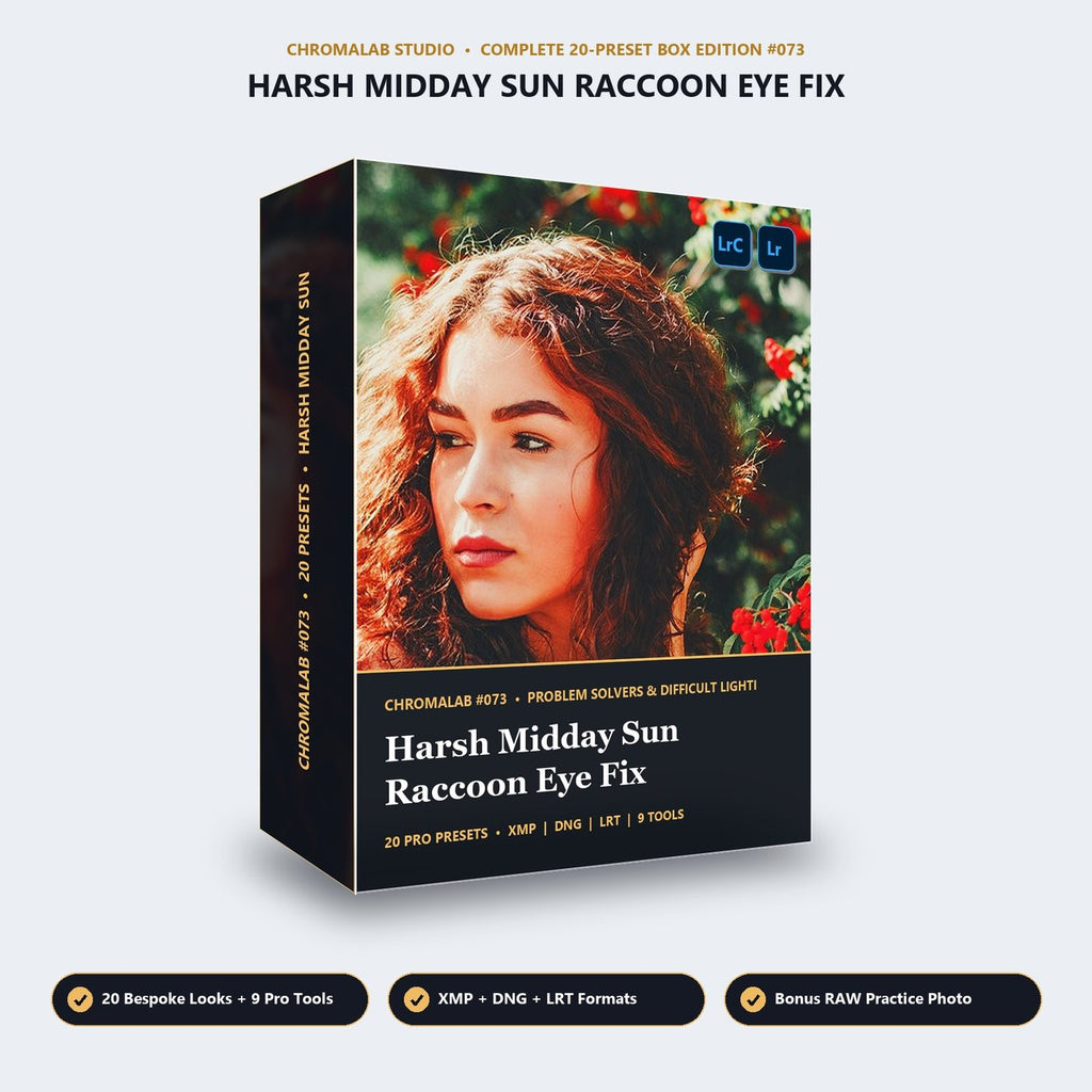 Harsh Midday Sun Raccoon Eye Fix - 3D Software Box