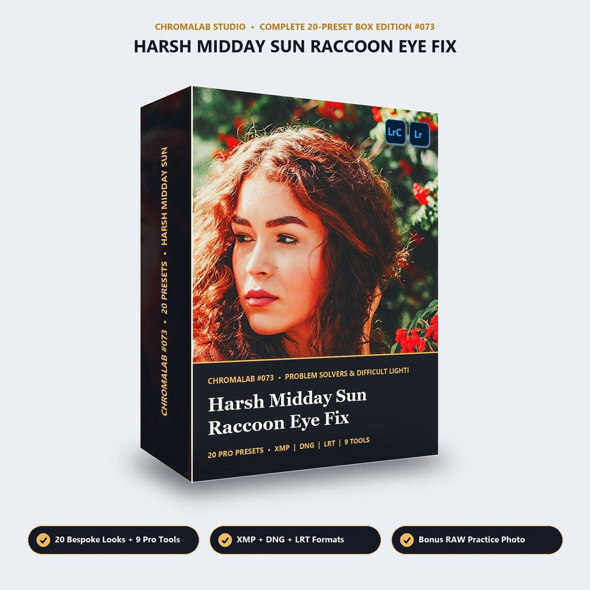 Harsh Midday Sun Raccoon Eye Fix - 3D Software Box