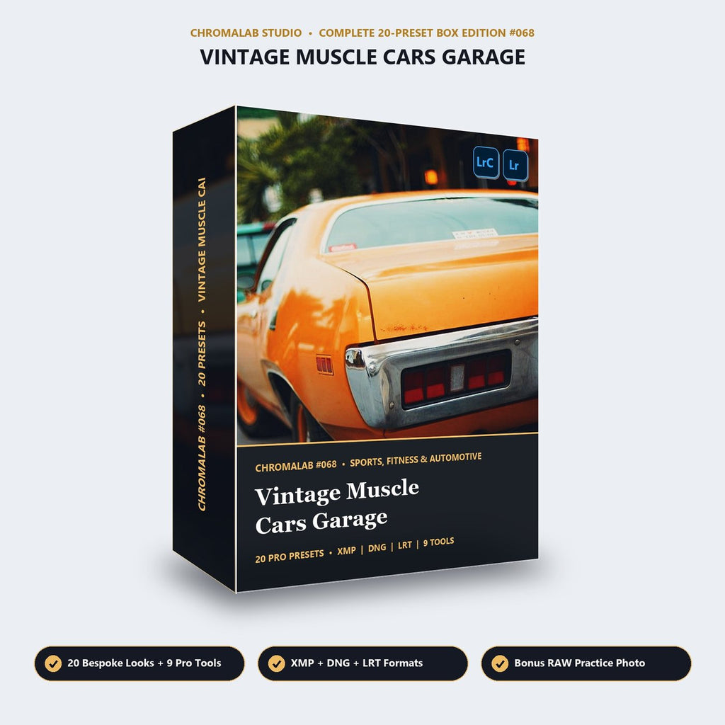 Vintage Muscle Cars Garage - 3D Software Box