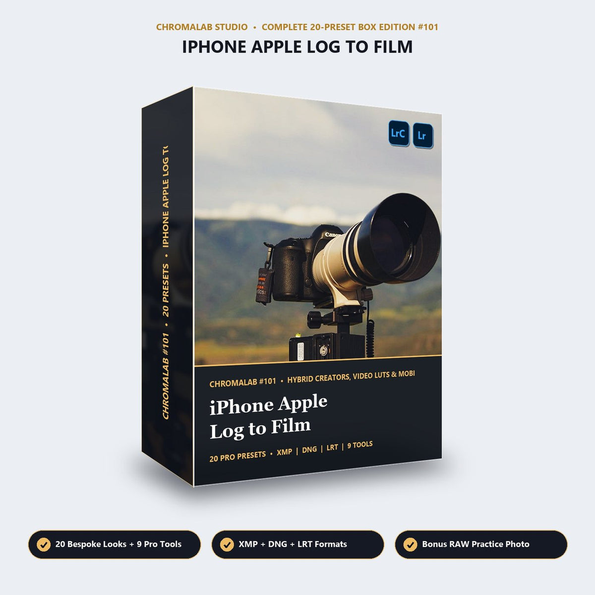 iPhone Apple Log to Film - 3D Software Box