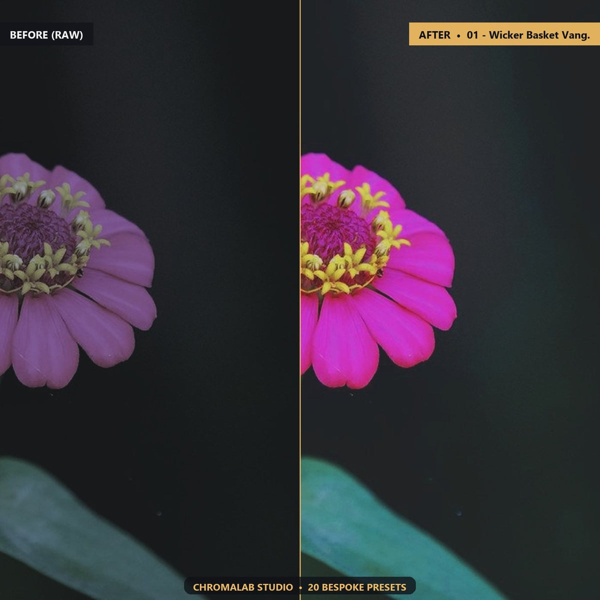 Cottagecore English Meadow - Before & After Split
