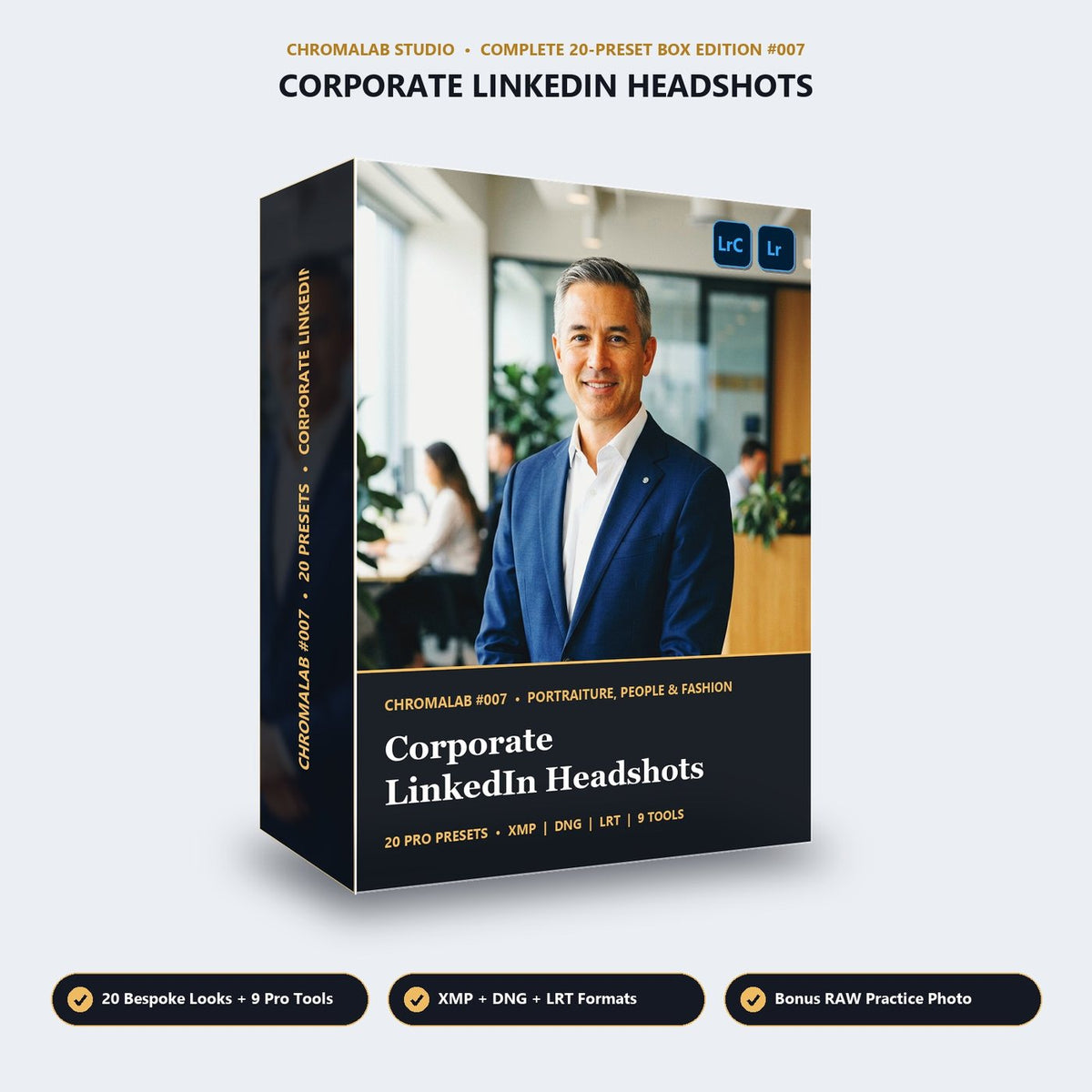 Corporate LinkedIn Headshots - 3D Software Box