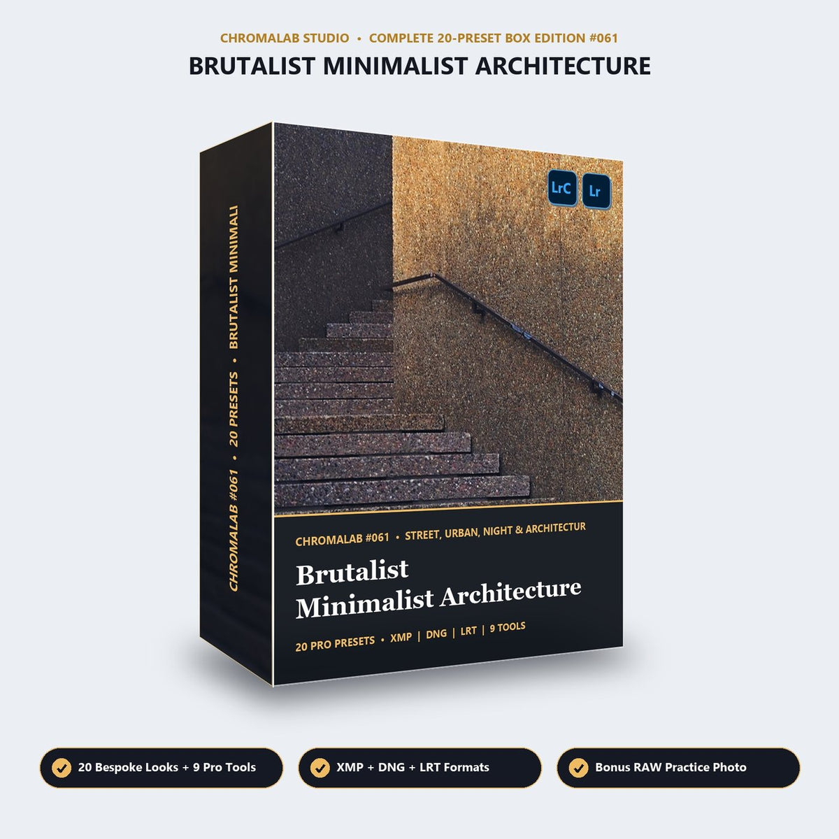 Brutalist Minimalist Architecture - 3D Software Box