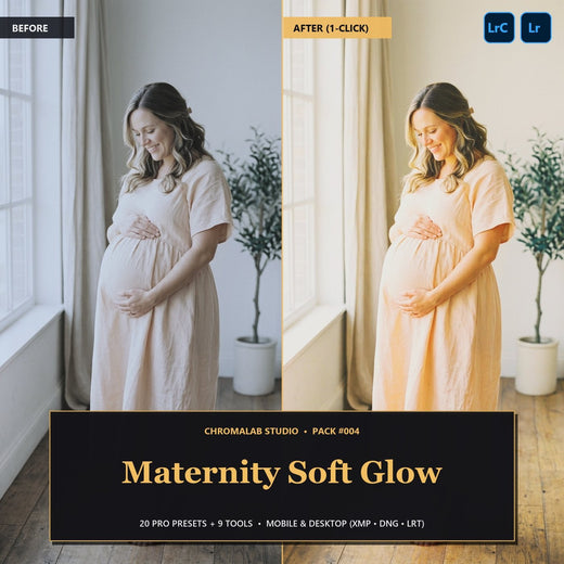 Maternity Soft Glow — 20 Lightroom Presets (Mobile & Desktop)