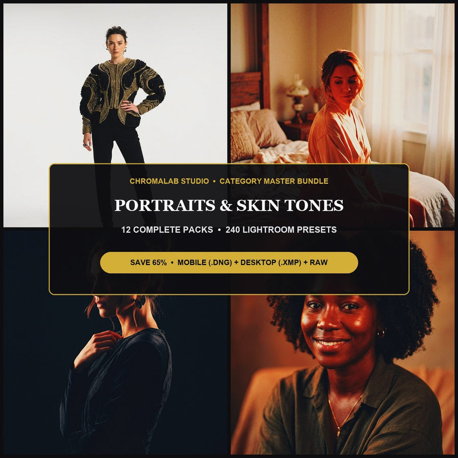 Portraits, Skin Tones & Fashion Master Bundle — 12 Packs (240 Lightroom Presets)