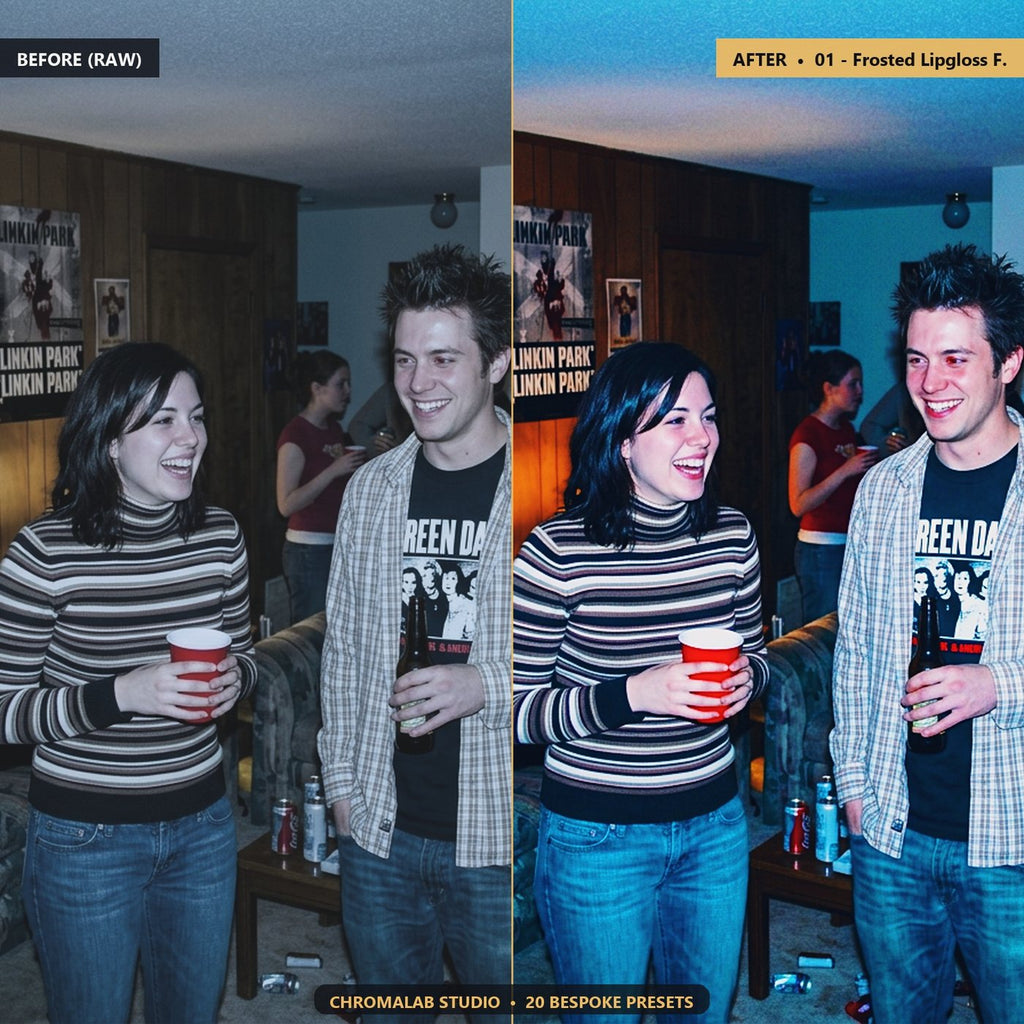 Cyber Y2K Metallic Grunge - Before & After Split