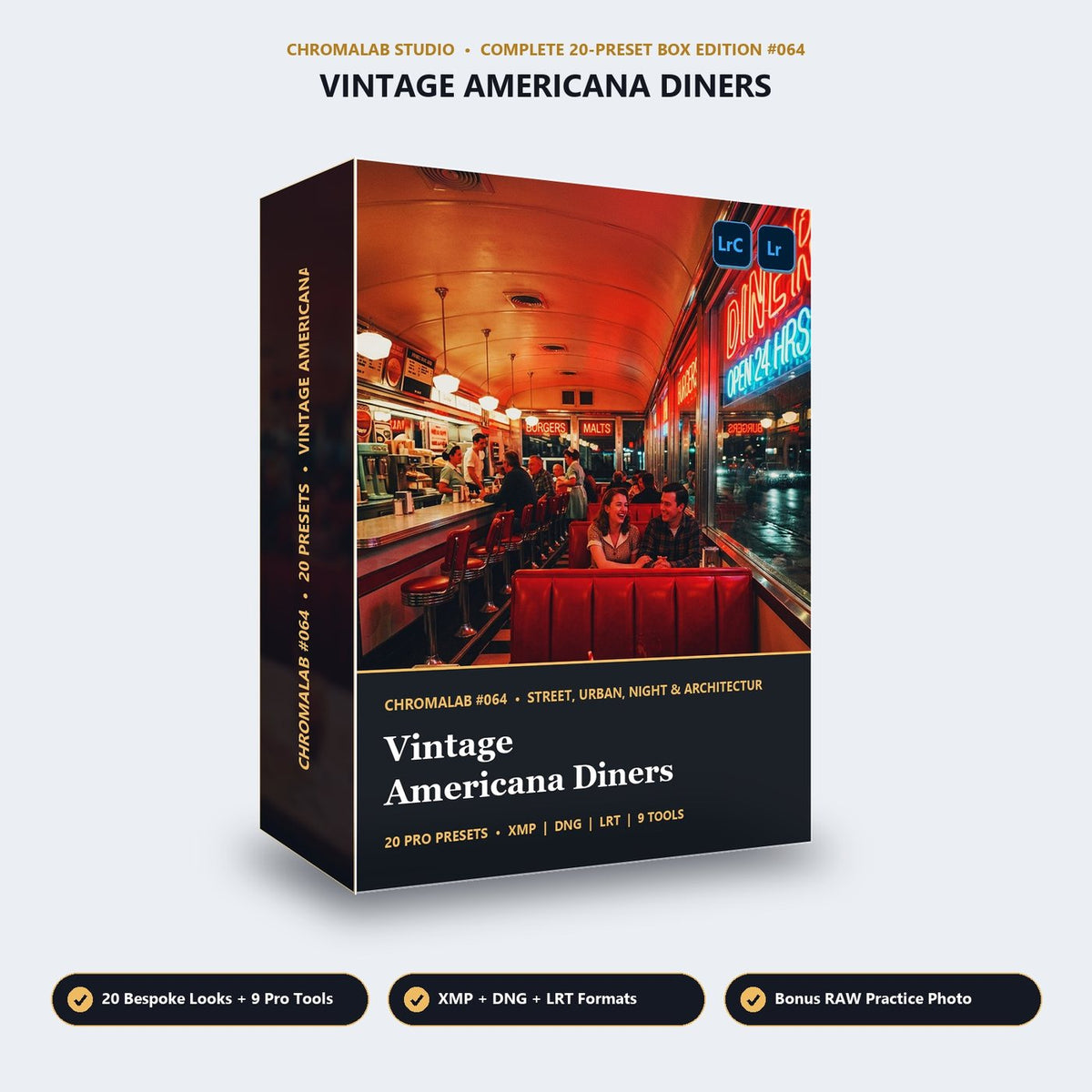 Vintage Americana Diners - 3D Software Box