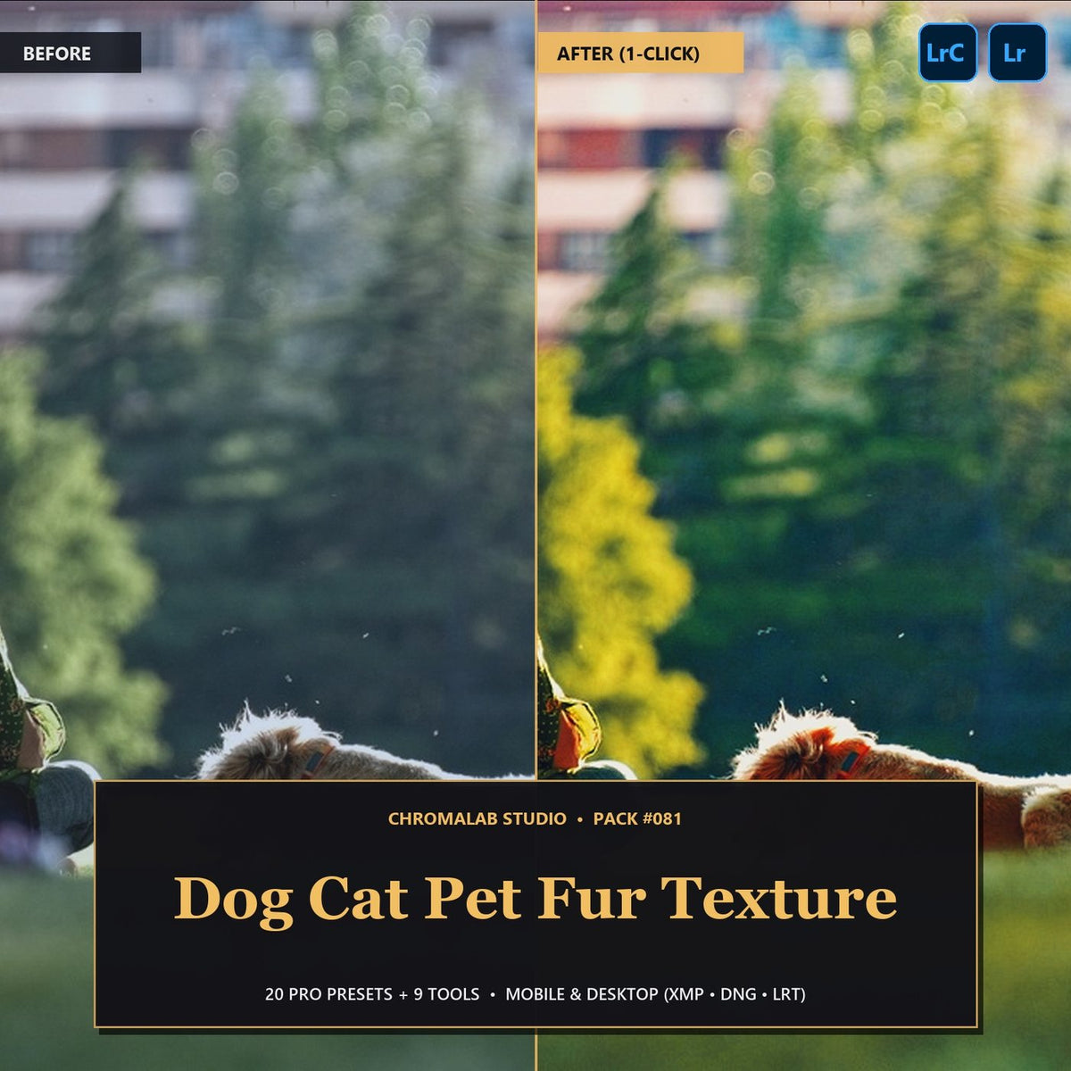 Dog Cat Pet Fur Texture — 20 Lightroom Presets (Mobile & Desktop) - Cover