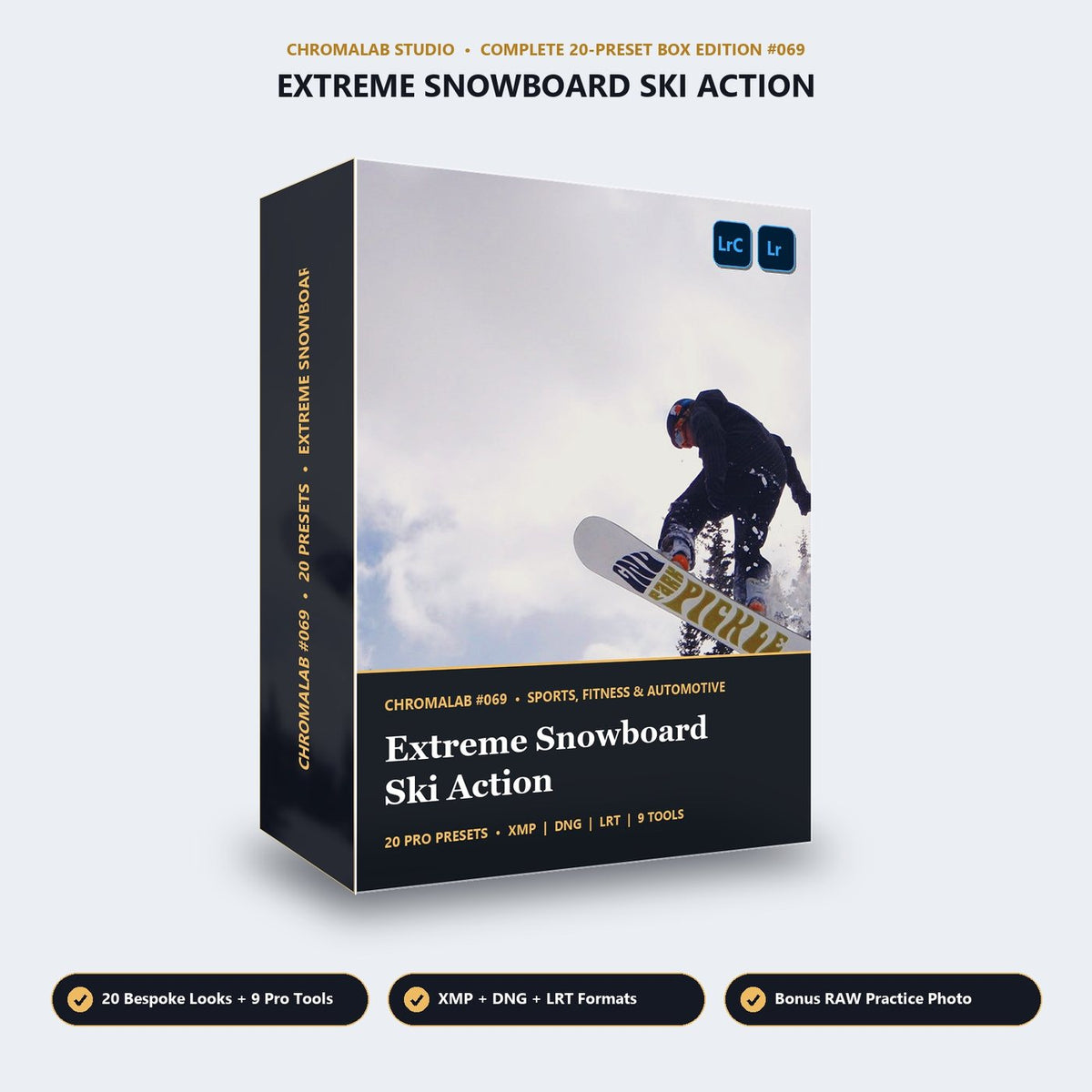 Extreme Snowboard Ski Action - 3D Software Box