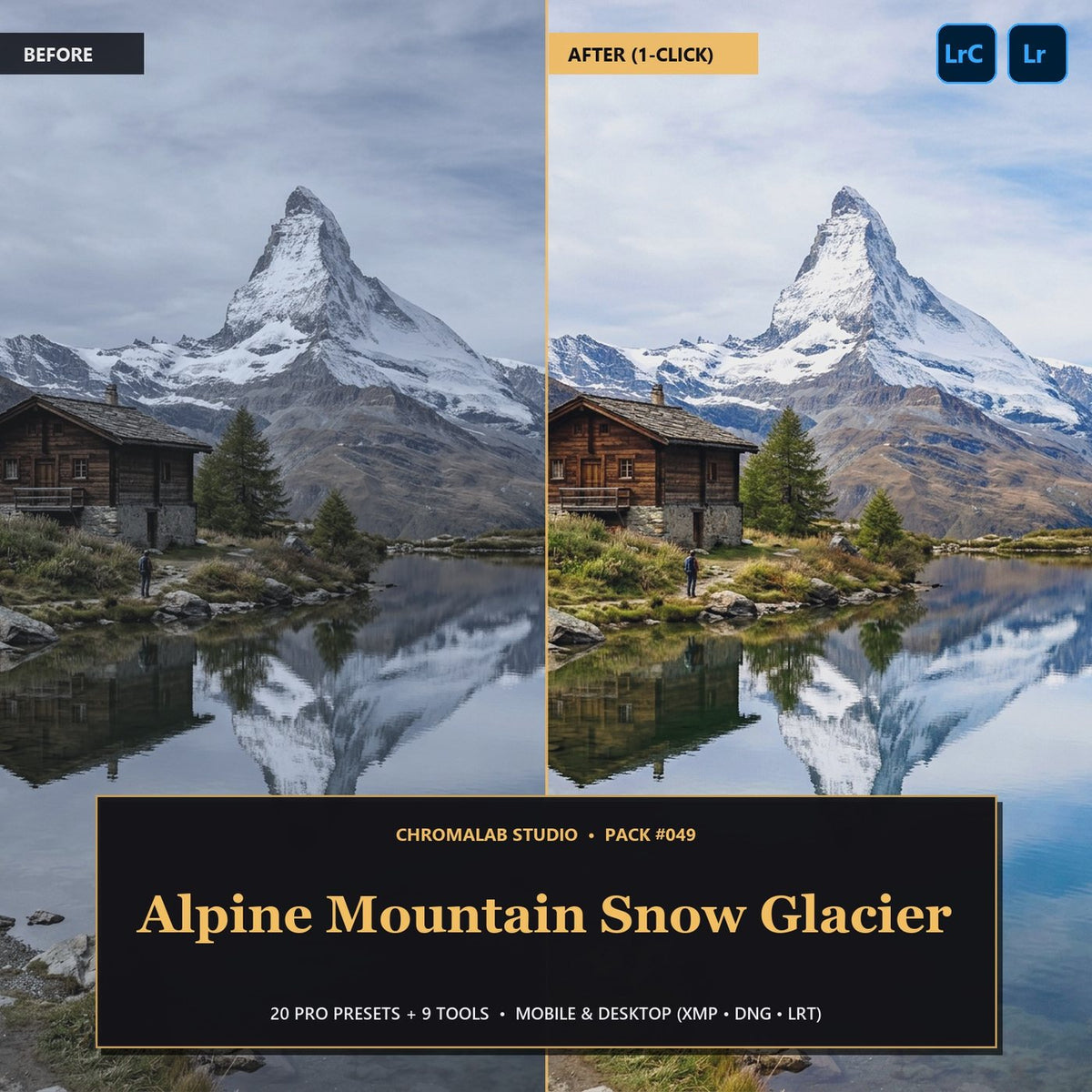Alpine Mountain Snow Glacier — 20 Lightroom Presets (Mobile & Desktop) - Cover